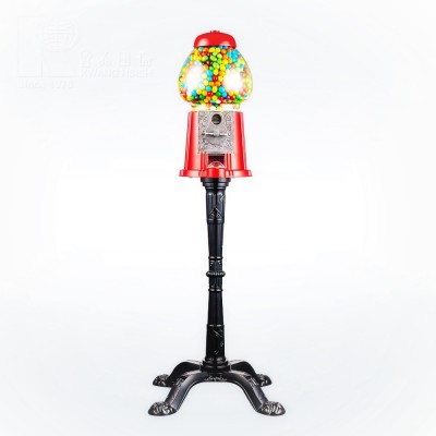 Kwang Heish Metal Red Big Coin Operated Gumball Machine