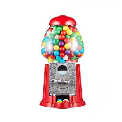 Kwang Hsieh red coin mini candy gumball vending machines